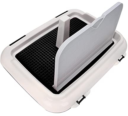 Eminchu Toilette per Cani Tappetino per Addestramento Cuccioli da Interno Toilette per Animali Domestici con Parete per Cani Maschi, Vassoio Assorbente per Gatti per di Piccola Taglia, Vassoio per