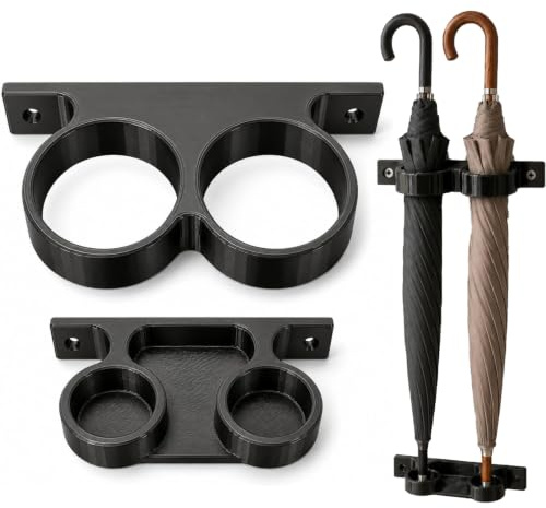 STIFFENERS Umbrella Holder, Wall Mounted Umbrella Stand with Drip Tray, Compact Umbrella Storage for RV Interiors, for Wall Installation, Holder Set, umbrella stand