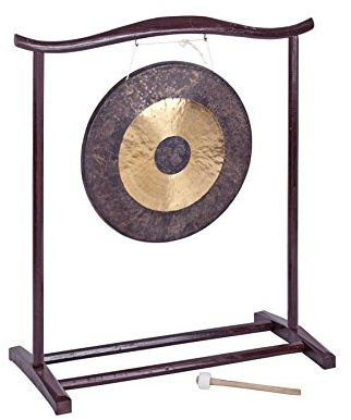 Betzold Musik - Chinesischer Gong 50 cm groß mit Holzstativ und Schlägel