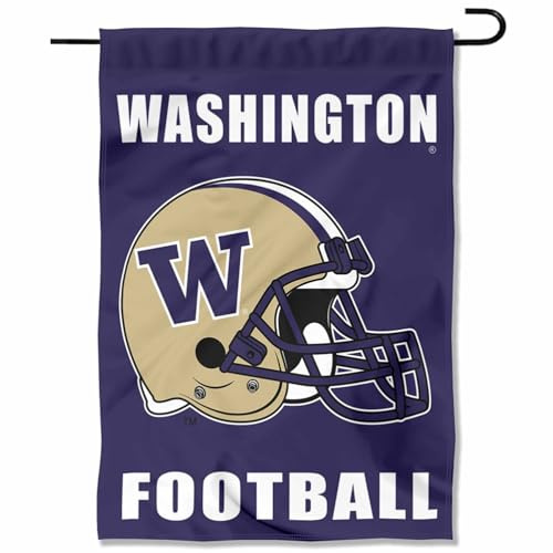 Washington UW Huskies Football Helmet Garden Flag