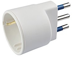 Poly Pool PP0432.6 Set Adattatori Spina Grande, 16A e Presa Standard Tedesca, 6 Pezzi, Bianco