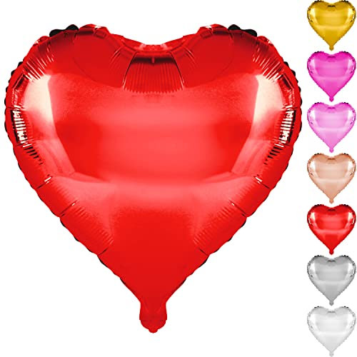 DekoRex Ballons transparents Coeurs 10pcs 45cm Amour Décoration de mariage (Couleur : Rouge)