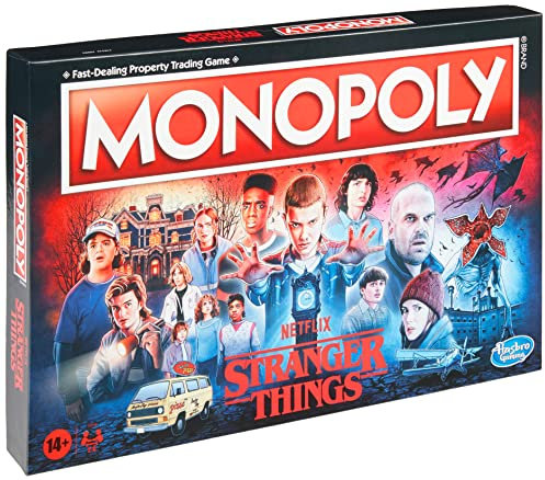 Monopoly: Netflix Stranger Things Edition Board Game for Adults and Teens Ages 14+, Game for 2-6 Players, Inspired by Stranger Things Season 4, F2544