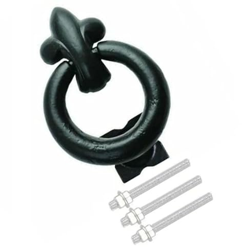 TERF® Heurtoir de porte de style vintage traditionnel noir antique avec vis de fixation 125 mm