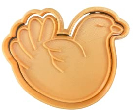 The Cookie Cutter Hub 9cm Wedding Dove Cookie Cutter and Matching Embosser for Cookies Biscuits Clay Baking Decoration
