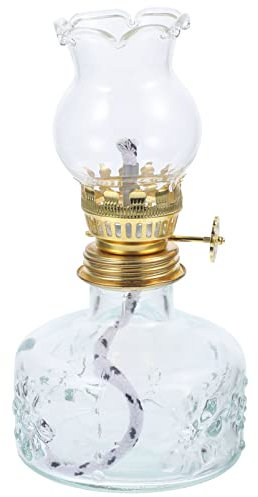 Kichvoe Glas Petroleumlampe Für Innenbereich Petroleumlaterne Aus Glasmaterial Sicher Und Langlebig Einfach Zu Bedienen Installieren Geeignet Für Wohnzimmer Schlafzimmer Hochzeiten Und Par
