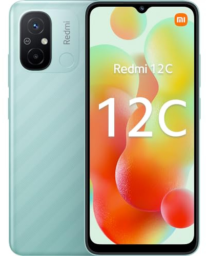 Xiaomi REDMI 12C 3/64GO Vert, Ecran de 6.71'', Smartphone Débloqué, Batterie mAh 5000, Mémoire ROM 64 GO,RAM 3 GO, Android 12, Processeur MediaTek Helio G85 Octocore Jusqu’à 2,0GHz