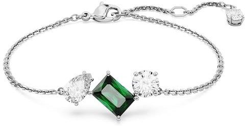 Swarovski Bracelet Mesmera, Tailles variées, Vert, Métal rhodié