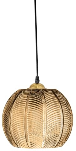 Bloomingville Hänglampa Adar, färg brun, av glas, D22 x H20 cm, 40 W, kabellängd 250 cm, storlek glödlampa E27, lampa, 82069076