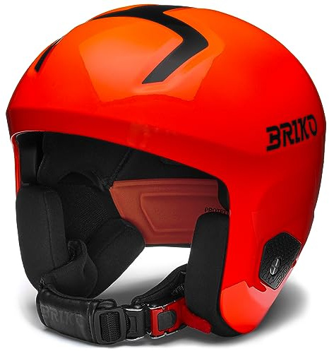 Briko, Helmet Unisex Erwachsene, Shiny Orange Fluo-Black, XL
