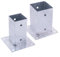 BOOMET Manicotto a vite per pali quadrati · 10 pezzi 71 x 71 mm · 7 x 7 cm / 9 x 9 cm · zincato a caldo · Stabile ancoraggio a terra · Manicotto resistente alla corrosione · Fissaggio per pali di
