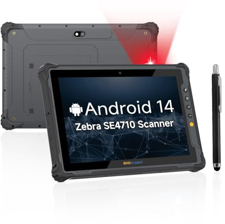 ONERugged Rugged Tablet M10T, 10.1 inch Andriod 12 Tablet, Octa-Core CPU 8GB+128GB, IP65 MIL-STD-810H Waterproof, 10000mAh, Industrial Outdoor Work PC w/ 13MP+5MP Camera, 4G LTE/WiFi 5/BT 5.1/NFC-Gray