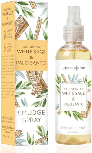 AROMAFUME - Spray per Ambienti agli Olii Essenziali 100% Naturale (SALVIA BIANCA E PALO SANTO)