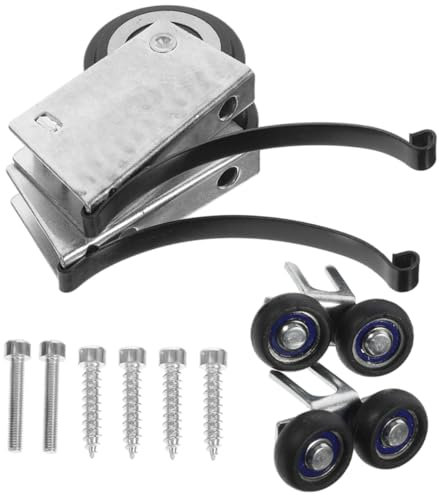 Angoily 2sätze Metallgleitrollen Für Glasschiebetüren Türrollen Riemenscheibe Schiebetürrolle Terrassentürrolle Schranktürrolle Metallradlager Türzubehör Schranklagerrollen