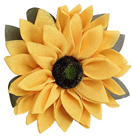 Sonnenblumen-Kranz für die Haustür, Runder Künstlicher Gelber Sonnenblumen-Kranz für Haustür, Fenster, Party, Heimdekoration, 39,9 cm, Blumen-Frühlingsgirlande das Ganze Jahr