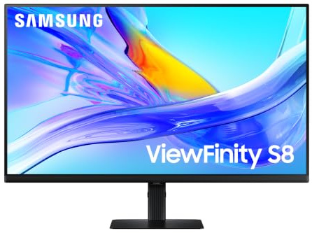 Samsung Écran PC ViewFinity - S80UD 32'', Résolution 4K UHD (3840 x 2160), HDR10, Dalle VA, 350 cd/m2, Installation One Click, Orientable, Inclinable, Pivotable, USB-C (90W), Port LAN, LS32D800UAUXEN