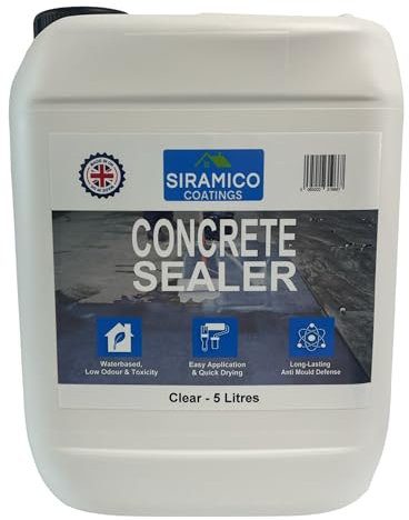 SIRAMICO COATINGS Premium Clear Concrete Sealer | 5 Litres | Durable Dustproofing Sealant for Concrete Surfaces