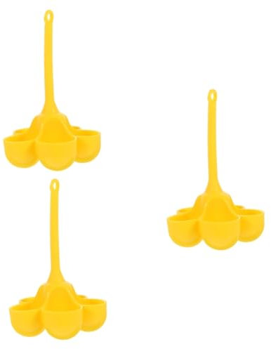 3 Pz Cuociuova in Silicone Tazza Cuociuova Per La Casa Portauovo Creatore Di Uova Per Uso Alimentare Utili Tazze Per La Cottura Delle Uova Cuociuova Portatili Gel Di Silice Yellow IMIKEYA