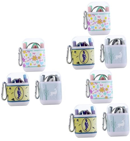 Amosfun 9 Sets Faltbarer Strohhalm Tragbarer Strohhalm Smoothie e Trinkhalme Joghurt e Faltbare Trinkhalme Silikon Wiederverwendbarer