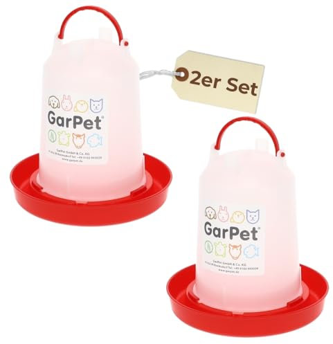 2X Hühnertränke 1,5 L Geflügeltränke Hühnerzubehör Wasserspender Hühner Kükentränke Wassertränke Hühner Hühnertränke Automatisch Tränke