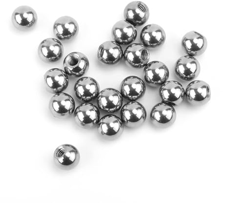 24pcs M4 Thread Cap Nuts Knob, Thread Caps for Light Fixture Decorative Screw Caps Carbon Steel Ball Nut Covers Caps for Furniture Lighting (Chrome Color)