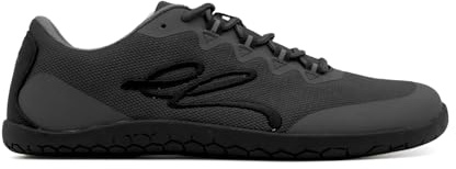 earthinglife Barefoot grounding sko för unisex bred tå box låg topp skor ventilerad övre halkfri flexibel konduktiv yttersula promenadskor, svart, 44.5 EU