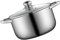 DINHEAROM 1pieza Olla Inoxidable Tapa Visual Cacerola De Cocina Multifuncional Para Inducción Diseño Pulido y Aislante Térmico Para Cocinas De Gas y Vitrocerámica