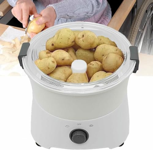 BGVYFXEZ Pelador de Patatas automático, máquina peladora de Patatas eléctrica Comercial, máquina peladora de Patatas automática