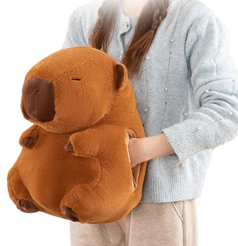Plüsch Tierhandwärmer – 40 Cm Kuscheltier, Weiches Gefülltes Kissen, Wärmflasche, Winterhandwärme, Niedliches Kuscheltier | Für Kaltes Wetter Kinder Teenager Damen Indoor Outdoor Entspannung Th