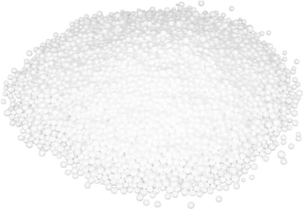Tofficu Perline di Schiuma Miniature Bianche 5-7mm 300g – Riempitivo Leggero per Pouf, Cuscini Fai da Te e Sacchi a Pelo – Materiale Artigianale per Imbottitura e Giocattoli