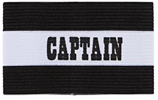 Champion Sports Adult Captain’s Arm Band, Black - Unisex Woven Elastic Nylon Captain Arm Bands for Soccer, Football, Basketball and More - Premium Team Sports Accessories for Men and Women