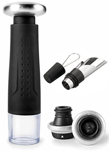 Weinpumpe 2 Stopfen + Datumsmarker + Weinausgießer