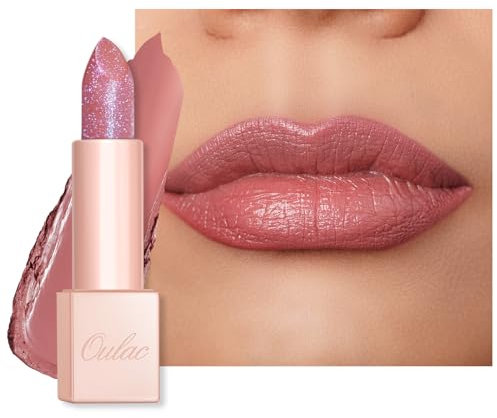 oulac Feuchtigkeits Glanz Lippenstift Rosa, Schimmernder Lippenstift mit Glänzender Oberfläche, Cremige Textur, Lippenpflege Lippenstift für Feuchtigkeitsspendende Lippen, Vegan (05) Mystical