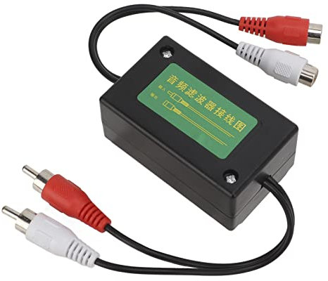 Aramox Erdungsschleifen-Isolator 3,5 Mm, Erdungsschleifen-Rauschisolator, Radio-Rauschfilter-Eliminator für Autoverstärker