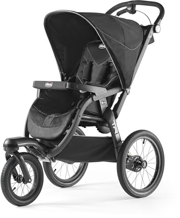 Chicco TRE Jogging Stroller, All-Terrain Stroller, Compatible with Chicco Infant Car Seats (not Included), Baby Travel Gear, Galaxy/Black