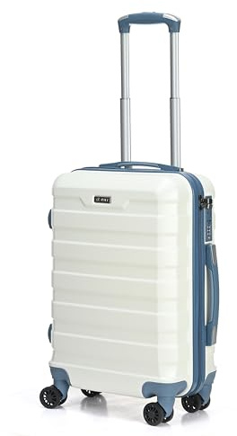RMW Suitcase Large Medium Cabin Size | Hard Shell | Lightweight | 4 Dual Spinner Wheels | Trolley Luggage Suitcase | Hold Check in Luggage | TSA Combination Lock (White, Cabin 20)