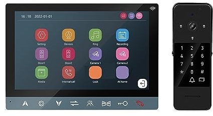 1080P video intercom-system trådlös hemtelefon wifi video dörrtelefon med RFID-upplåsning rörelsedetektering enkel installation (storlek : H-Z6-P221W-M710WA) (HZ6P221BM710BA