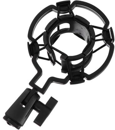 Garneck Support Antichoc Pour Microphone Support Universel Support De Condensateur Avec Bleu Bras Des Stands Petit Clip De Suspension Anti-vibration Micro Plastique Black