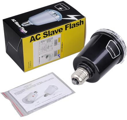 Tefola Bombilla de Flash de Estudio, Alto Brillo I-50S Mini Estudio de fotografía Falsh Light 45W 5500K Bombilla GN15 E27 Lámpara esclava(220 V)