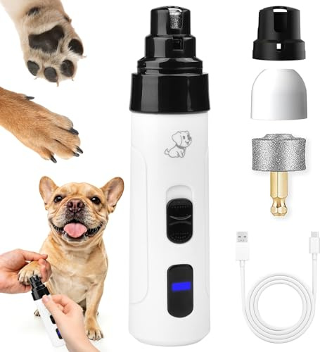 Moulin à ongles pour chien Silent Diamond Bit, ciseaux à griffes pour chiens, coupe-ongles pour chats, lime à griffes pour chiens Lime à griffes électrique, ciseaux à griffes pour chats