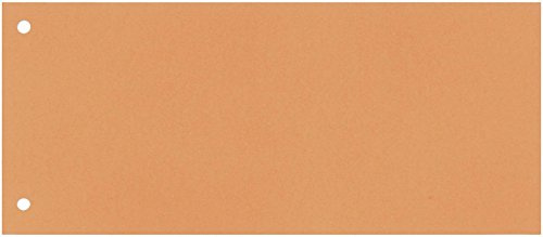 VR - Trennstreifen 10,5 x 24 cm, 100 Stück pro Pack, 180 g/qm!, Recycling-Papier, orange, 2-fach gelocht