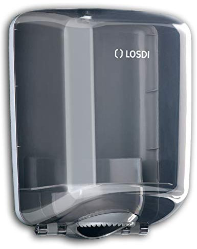 Handtuchrollen-Spender Innenabwicklung, Spiralkernrollenspender, Papierrollenspender mit Innenzug, grau-transparent