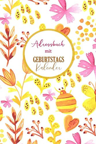 Adressbuch mit Geburtstagskalender: Telefonbuch mit Register a5 | Telefon & Adressbuchlein, Organizer mit A-Z Register (Adressen, Telefonnummern, Mailadressen, Geburtstagen von Bekannten und Freunden)