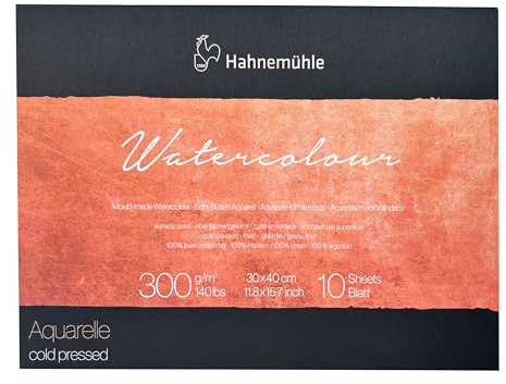 Watercolour Block matt 300g/m² 30 x 40 cm - 10 Blatt Echt Bütten