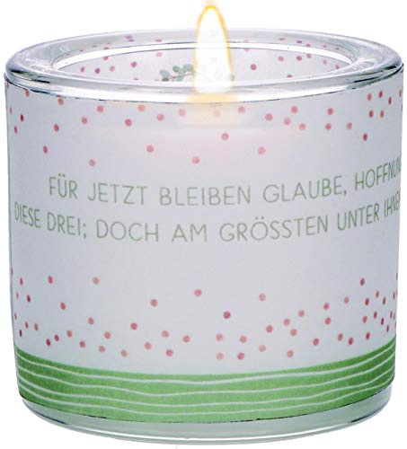 Butzon & Bercker Windlicht Glaube, Hoffnung, Liebe - Geschenk zur Hochzeit
