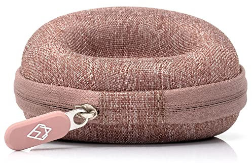 AKIELO Watch Case – Watch Travel Case with Cleaning Cloth and Gift Box – Fits Mens and Womens Wristwatches and Smart Watches up to 54mm (Dusty Pink Edition)