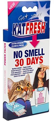 KATFRESH Power Filter - Effektiver Katzentoiletten Geruchsfilter - Reduziert Urin-Geruch und Ammoniakgase im Katzenklo - Geruchsentferner Filter