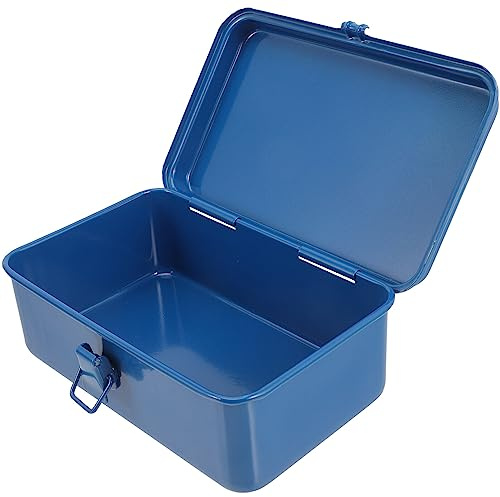DOITOOL Boîte À Outils en Métal Robuste 19X12X7.8 Pouces Rangement Portable pour Maison Atelier Et Voiture Organisateur De Outils Durable