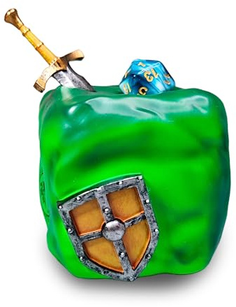 Power Beast Dungeon Gelatinous Cube für Rollenspielwürfel, Dice Jail, Gefängnis für Würfel, Polyedrische Würfel, Wúrfel Set, D&D, Dungeon Master, Dungeons and Dragons, DND.