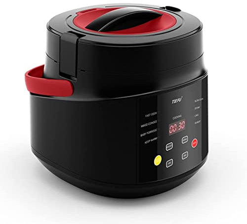 Cuociriso, Cuociriso per Auto, Mini Fornello di Riso Portatile Universale 12V/24V, Piccolo Cuociriso Elettrico E Vaporiera da 2 Litri, Perfetto per Camper, Camion,Nero